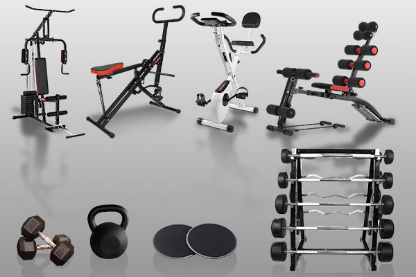 Set of different equipment for gym. Active lifestyle accessories