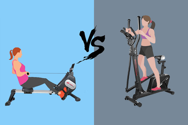 Rowing machine vs treadmill vs elliptical sale