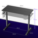 Electric Standing Desk Height Adjustable, 120x60cm