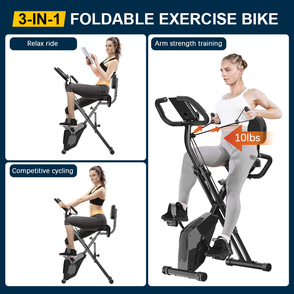 Foldable Exercise Bike, Magnetic Resistance