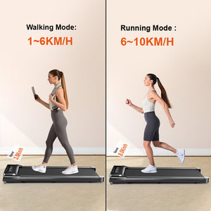 Brushless Motor Treadmill Walking Pad 1-10KM/H Under Desk Treadmill with Low Noise