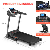 Commercial Treadmill TD243B, Speed 1-16KM/H, 0-15% Auto Incline