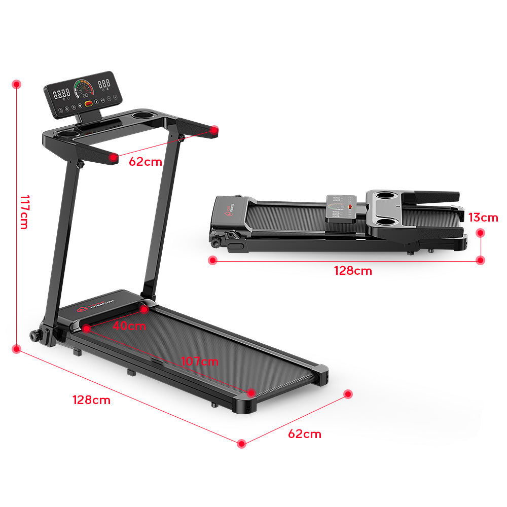 Folding Treadmill Q8, Speed 1-12KM/H, 12 Pre-set Programs