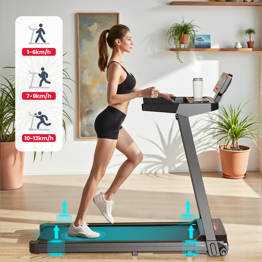 Folding Treadmill Q8, Speed 1-12KM/H, 12 Pre-set Programs