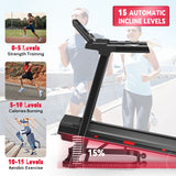 Commercial Treadmill, Speed 1-16KM/H, 0-15% Auto Incline