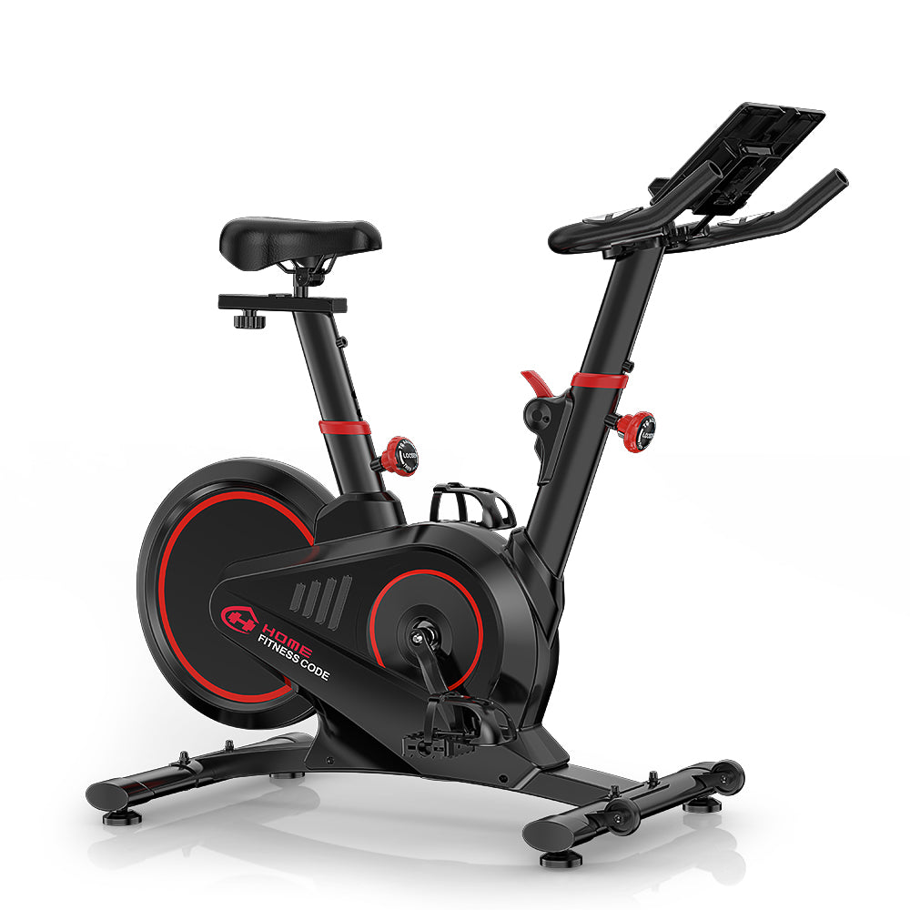 Stationary Bike 6-Level Magnetic Resistance Fitness Bike Bluetooth Connection Apps Compatible