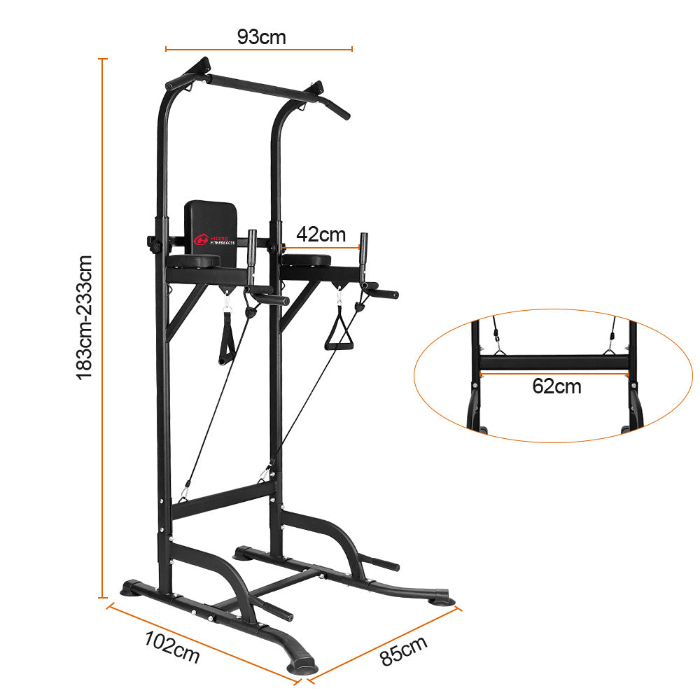 Power Tower Dip Station Pull Up Bar