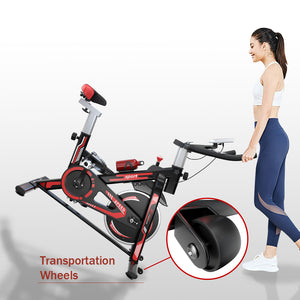Indoor Cycling Bike Stationary Exercise Bike With LCD Display ...