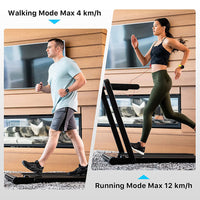 Folding Treadmill, 1-12KM/H Treadmill for Home Use with Bluetooth Spea ...